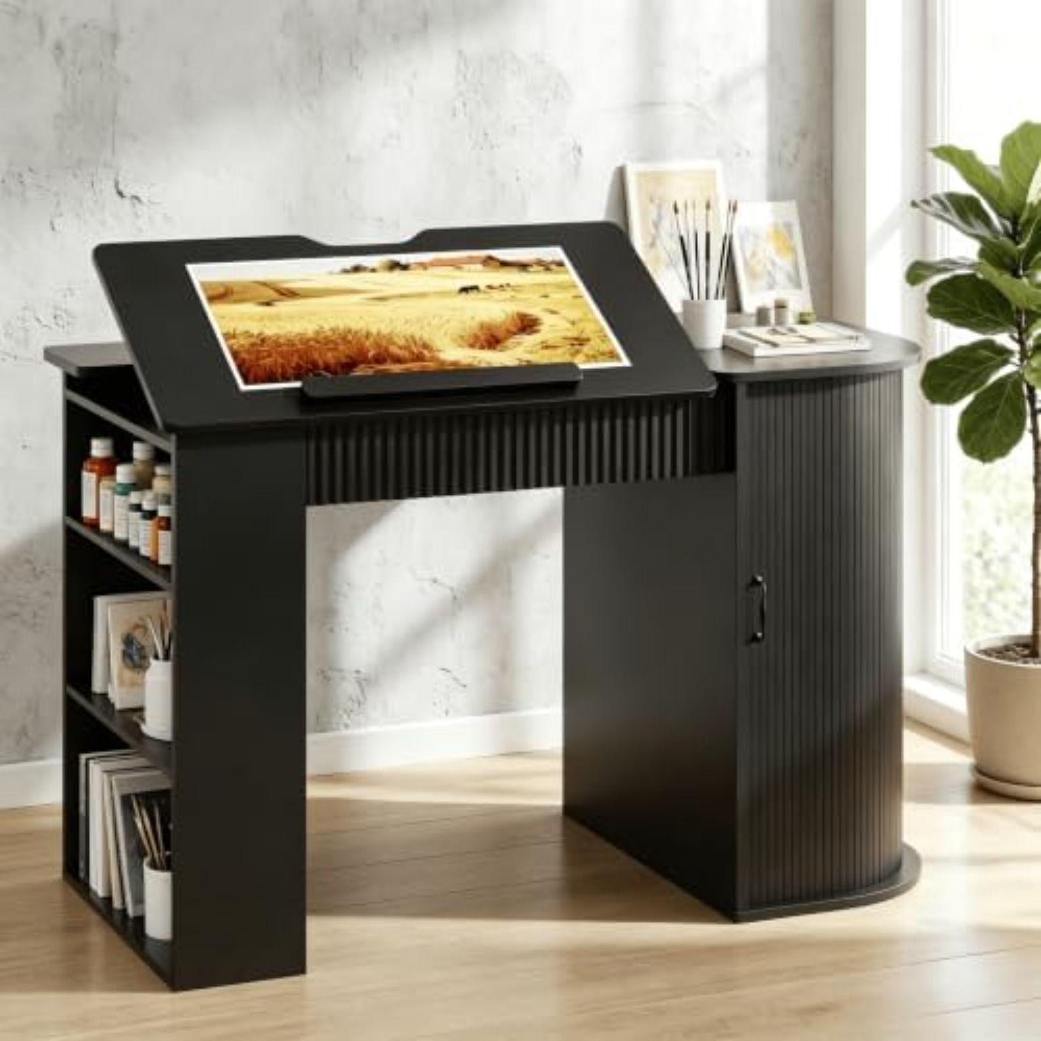 Art Crafting - Tavolo da Disegno con Armadietto e