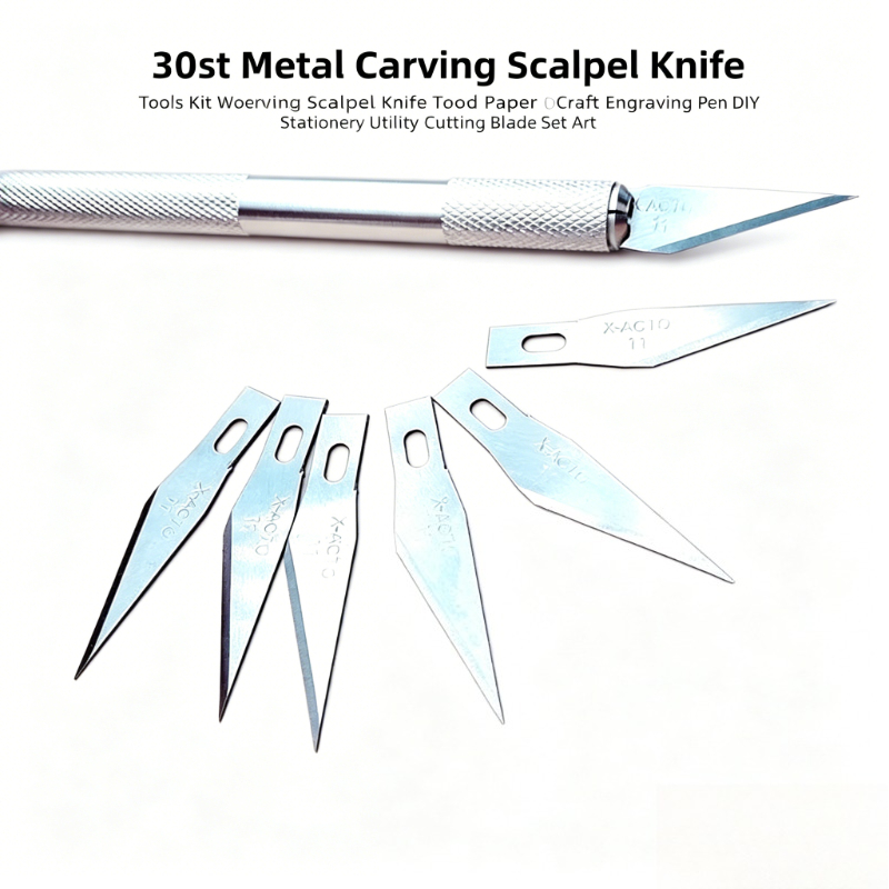 Art Craft Knife - Set di 30 Scalpelli per Incisione,