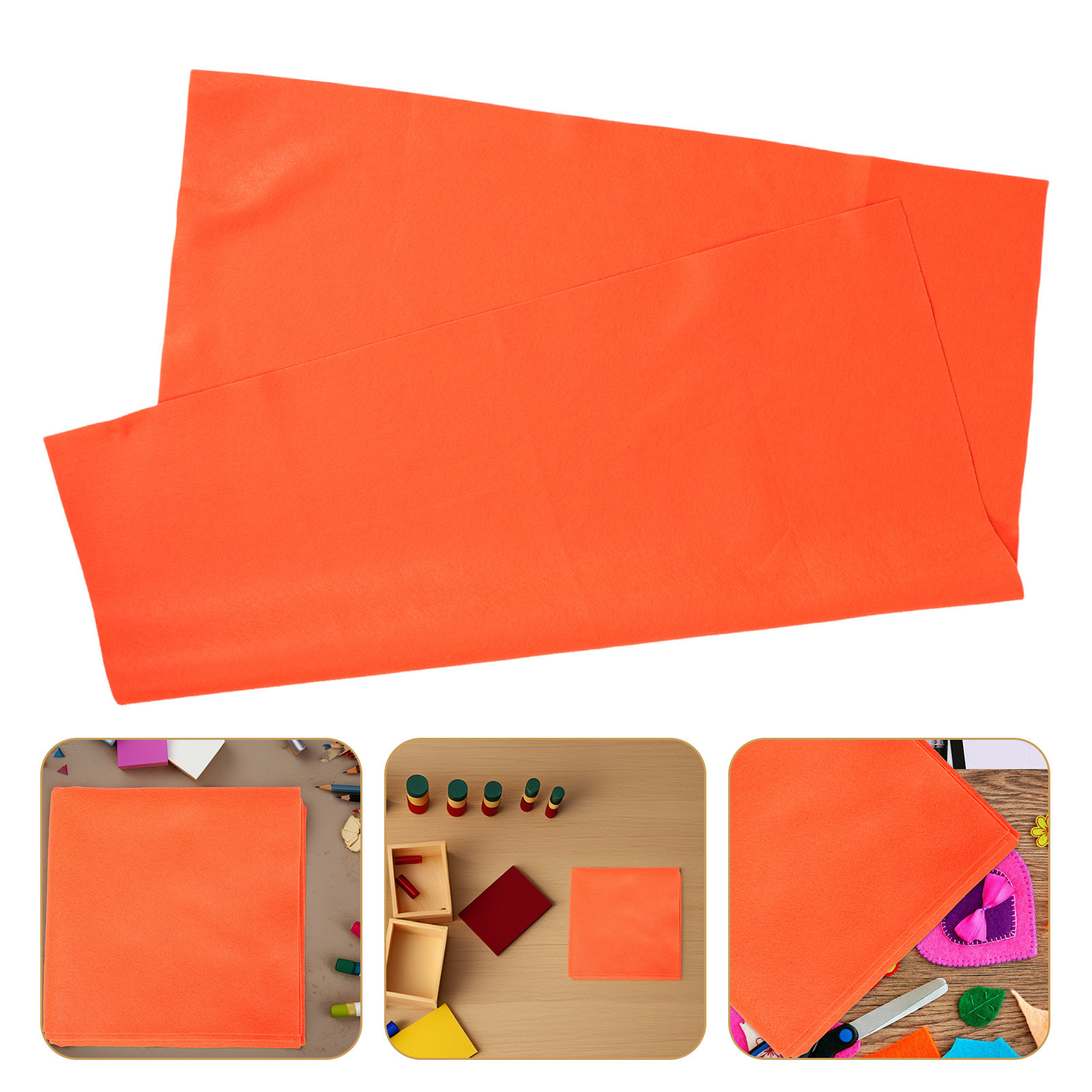 Art Craft Class - Tessuto in feltro arancione, morbido, flessibile,