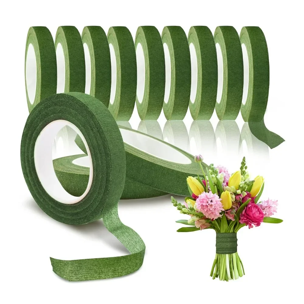 Art Craft Items - Bellissimi nastri floreali verdi Nastri adesivi