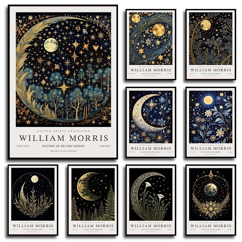 Art Craft William Morris - Vintage Luna e Stelle William Morris