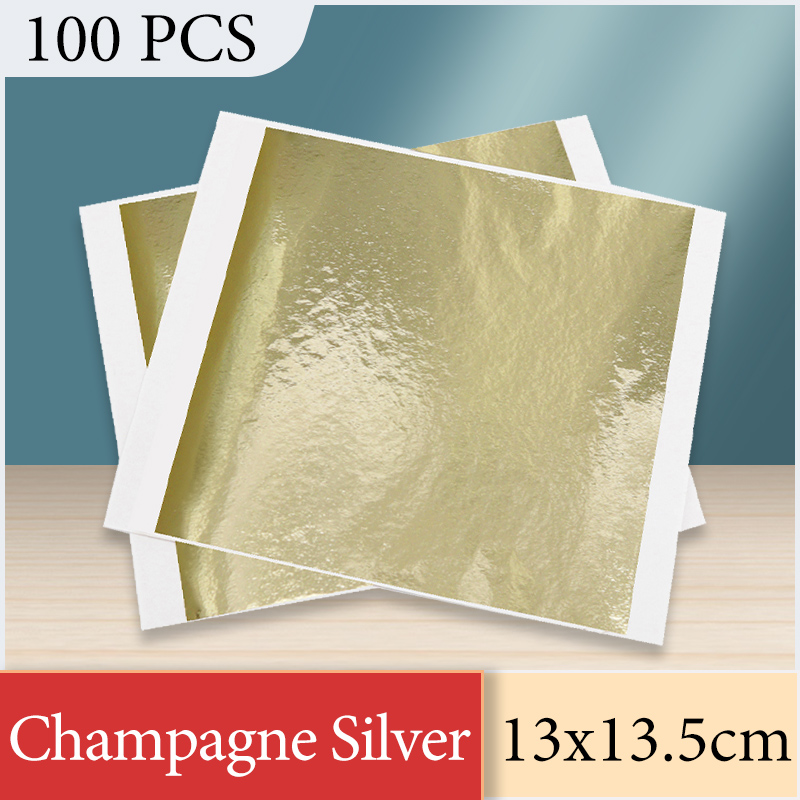 Art Craft Leaves - 13x13,5 cm Champagne Foglio d'argento Carta