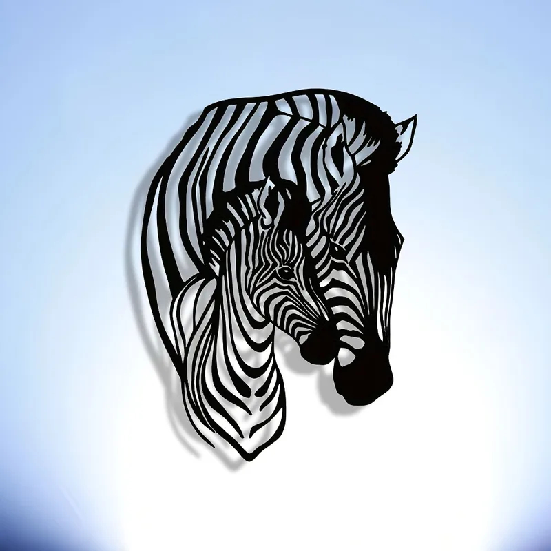 Art Craft Zebra - Elegante decorazione da parete in metallo