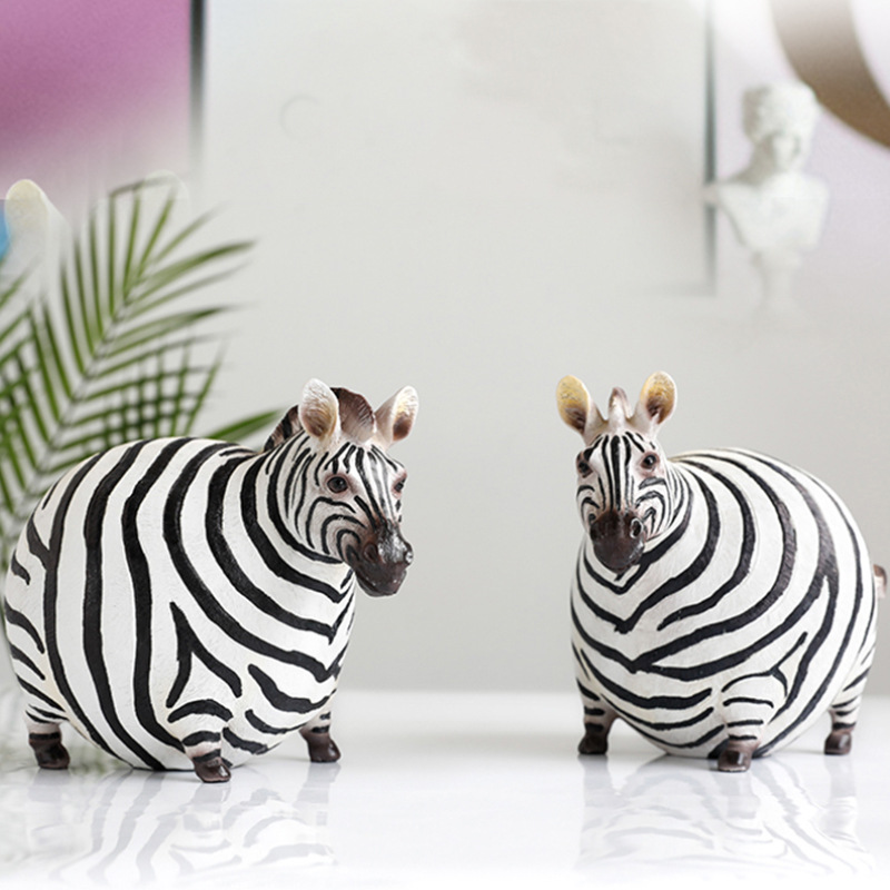 Art Craft Zebra - Statuetta di Zebra Grassezza in Resina
