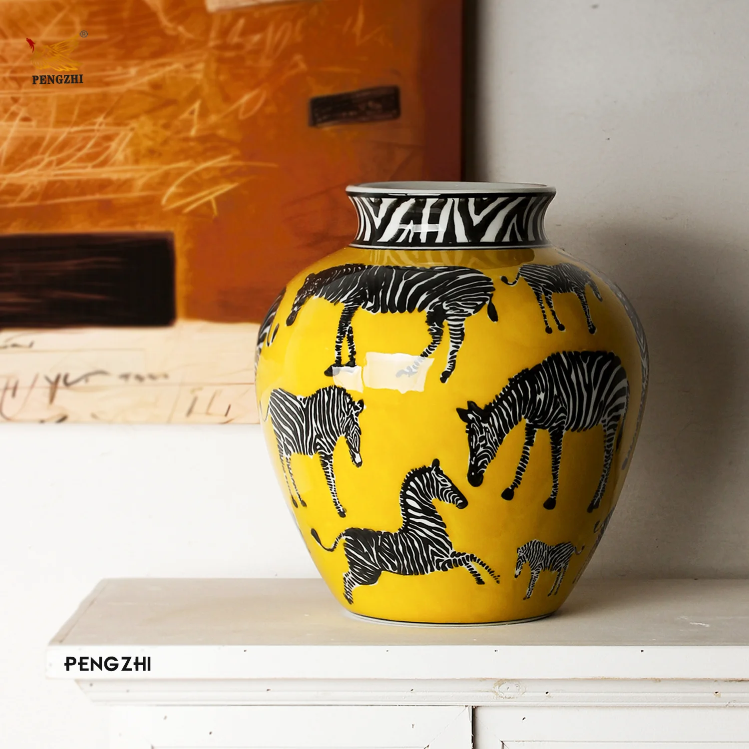 Art Craft Zebra - Vaso in Ceramica Creativo con Motivo