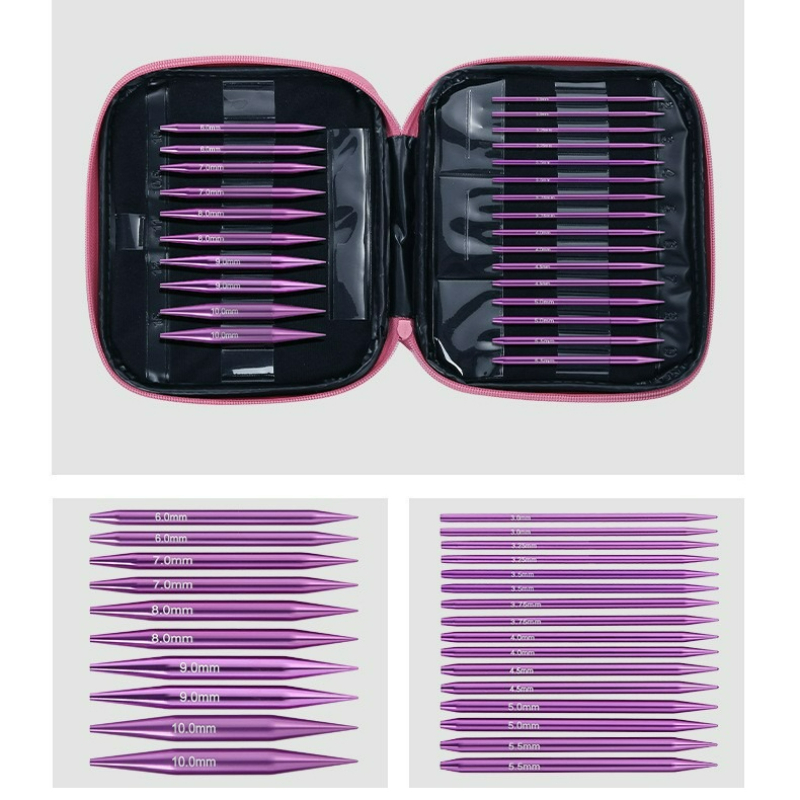 Knitting Needle Circular - 13 Set di Ferri Circolari Viola