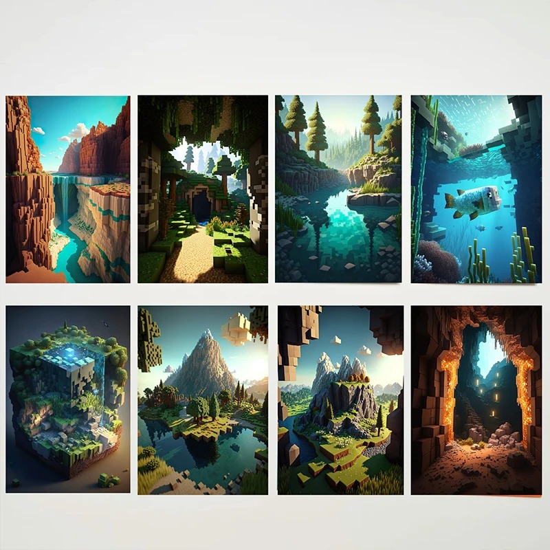 Art Craft Game - M-Minecraft Poster Mine Game Pixel Craft
