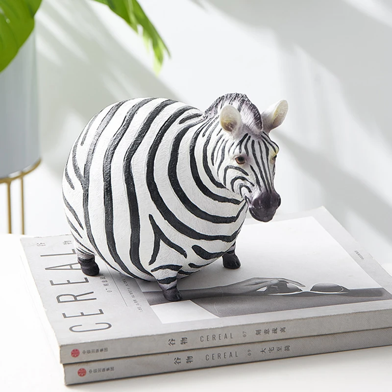 Art Craft Zebra - Statuetta di Zebra Grasso in Resina