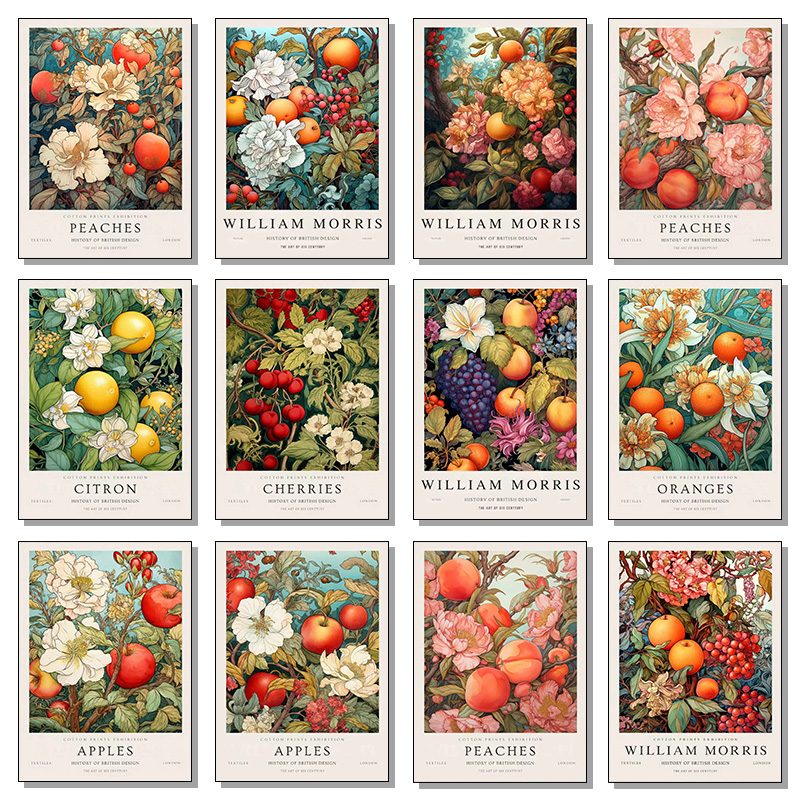 Art Craft William Morris - Poster con fiori e frutta di