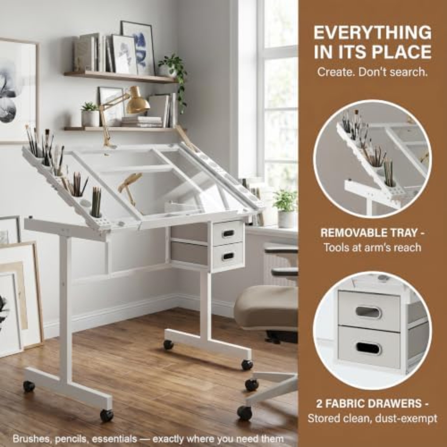 Tavolo da Disegno con Rotelle, - Art Crafting recensione e prezzo