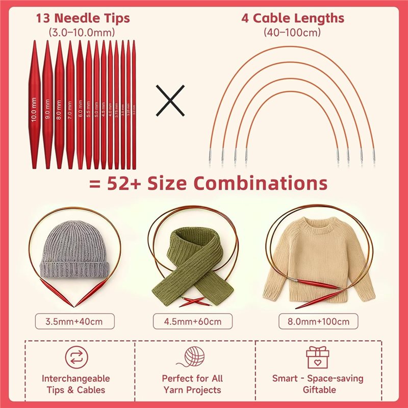A25F-Circular Set di Ferri da  - Knitting Needle Circular recensione e prezzo