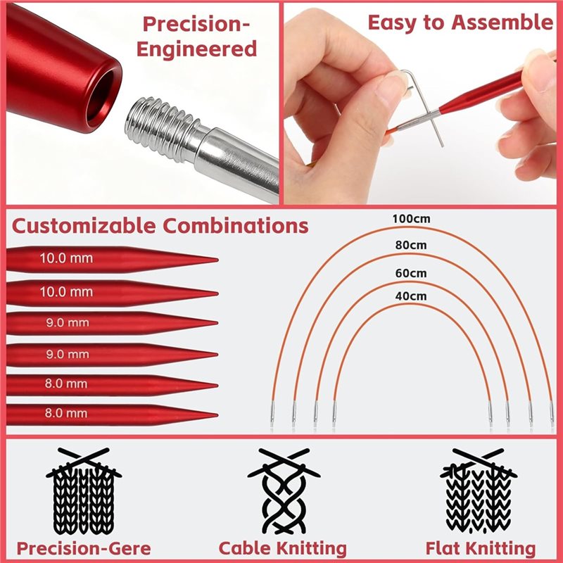 A25F-Circular Set di Ferri da  - Knitting Needle Circular recensione e prezzo