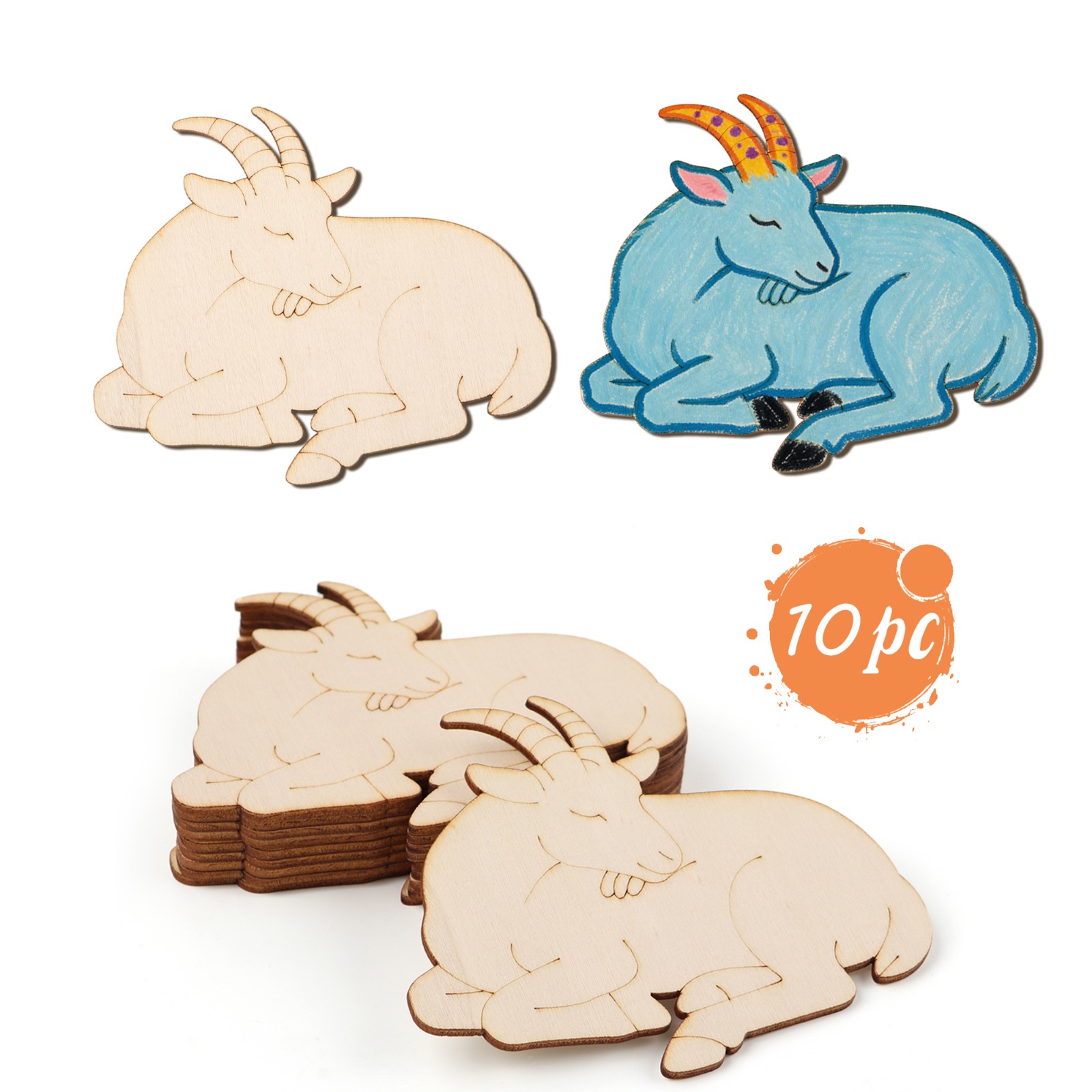 Set di 10 Ornamenti in Legno a - Art Crafting recensione e prezzo