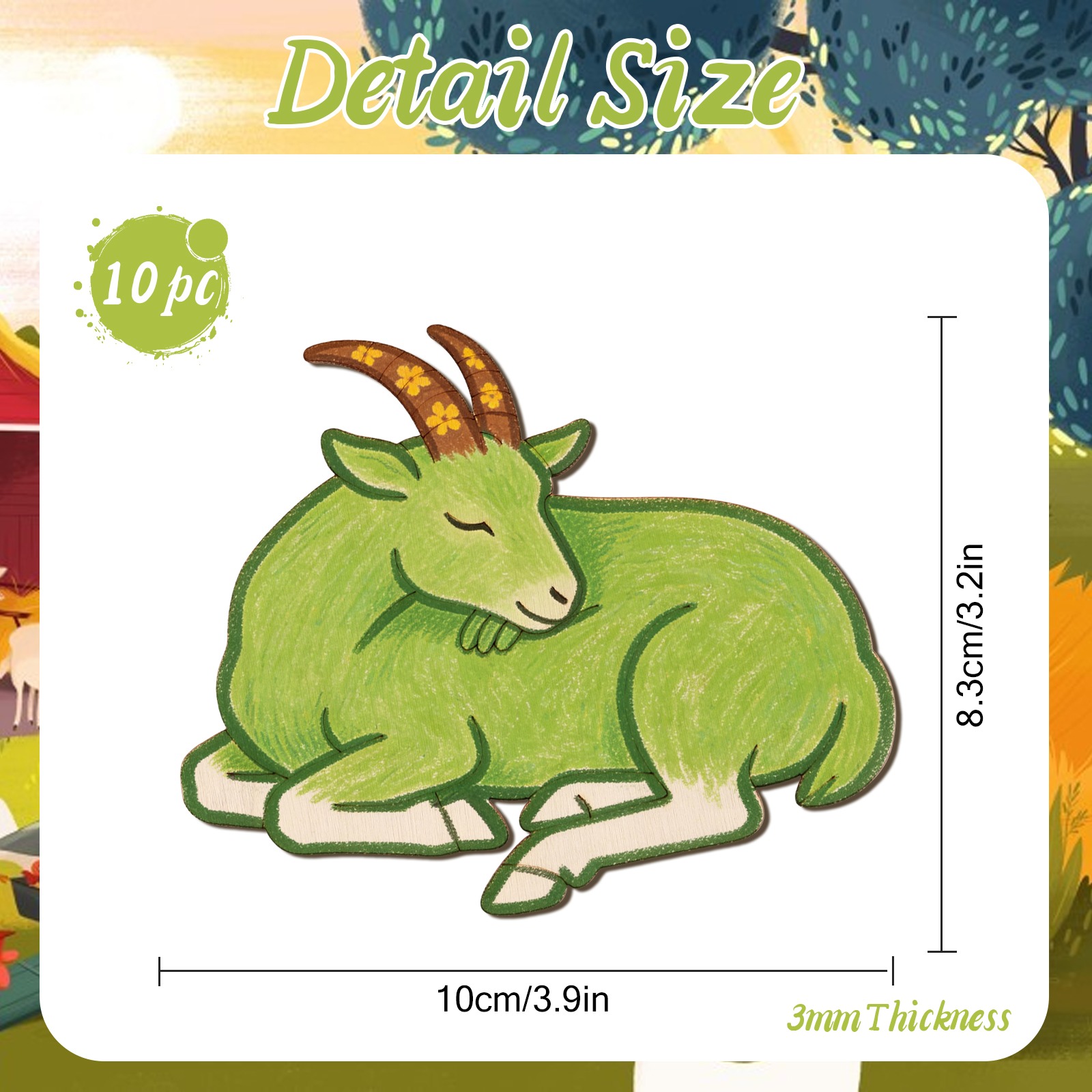 Set di 10 Ornamenti in Legno a - Art Crafting recensione e prezzo